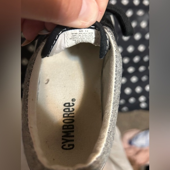 Gymboree toddler shoe grey&black lace up-size 12 - Picture 7 of 8